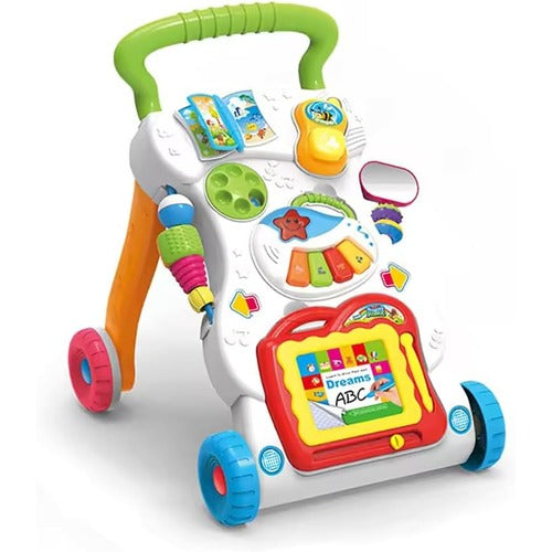 First Steps Baby Walker With Music Adjustable Wheels UAE Bazzar