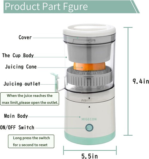 Mini Electric Citrus Fruit Juicer